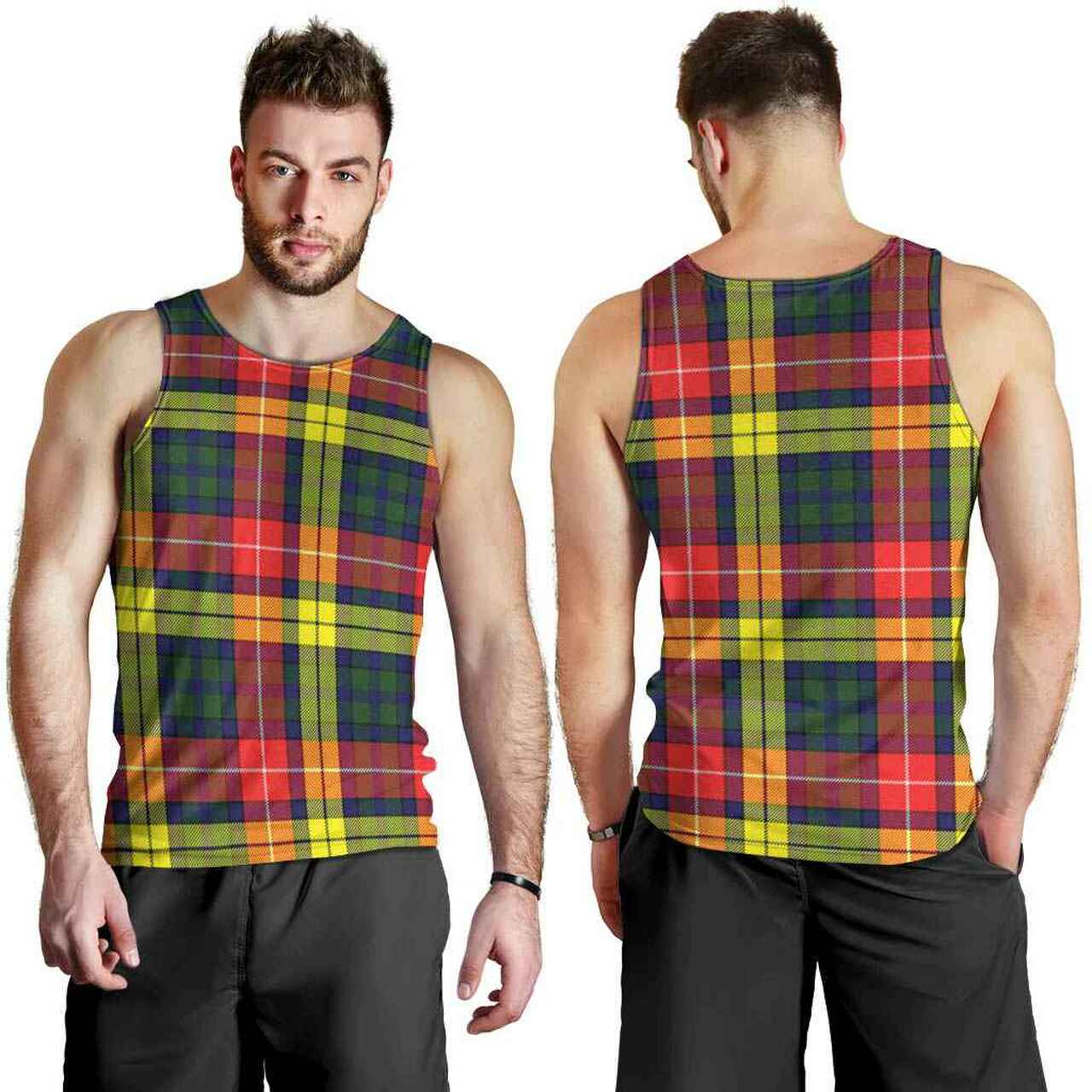 Buchanan Modern Tartan Plaid Men Tank Top