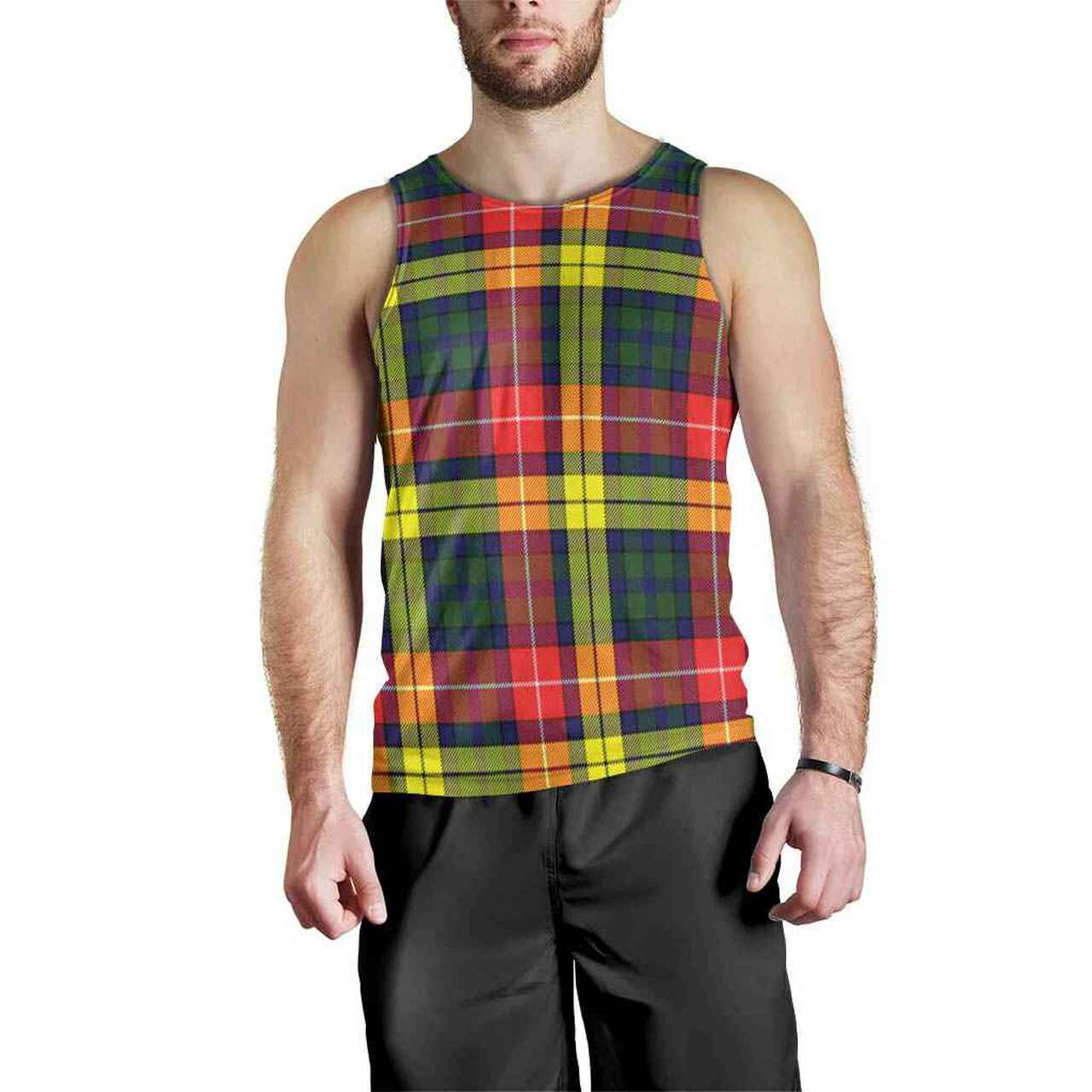 Buchanan Modern Tartan Plaid Men Tank Top