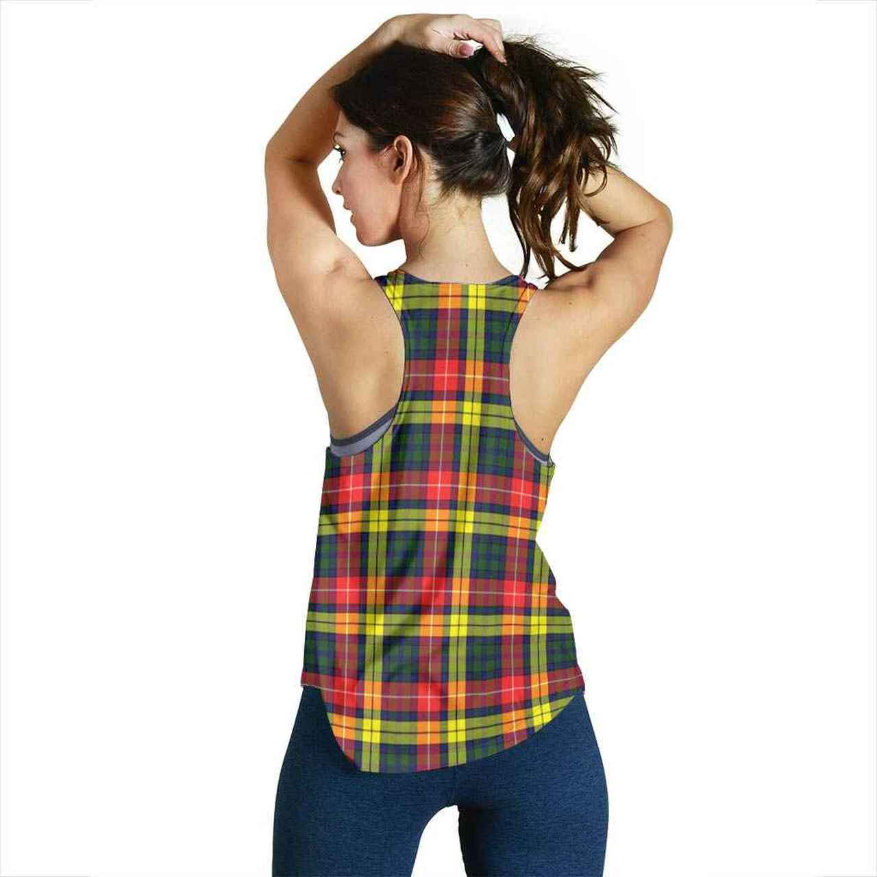 Buchanan Modern Tartan Plaid Women Racerback Tank