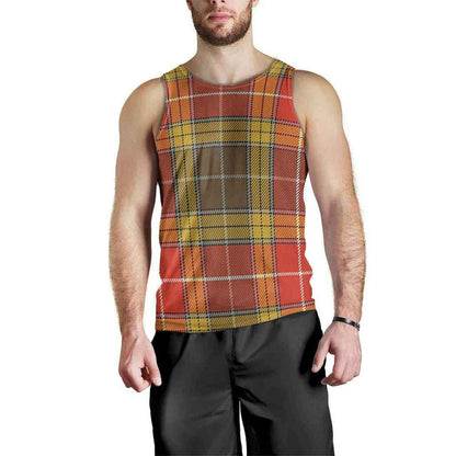 Buchanan Old Set Weathered Tartan Plaid Men Tank Top