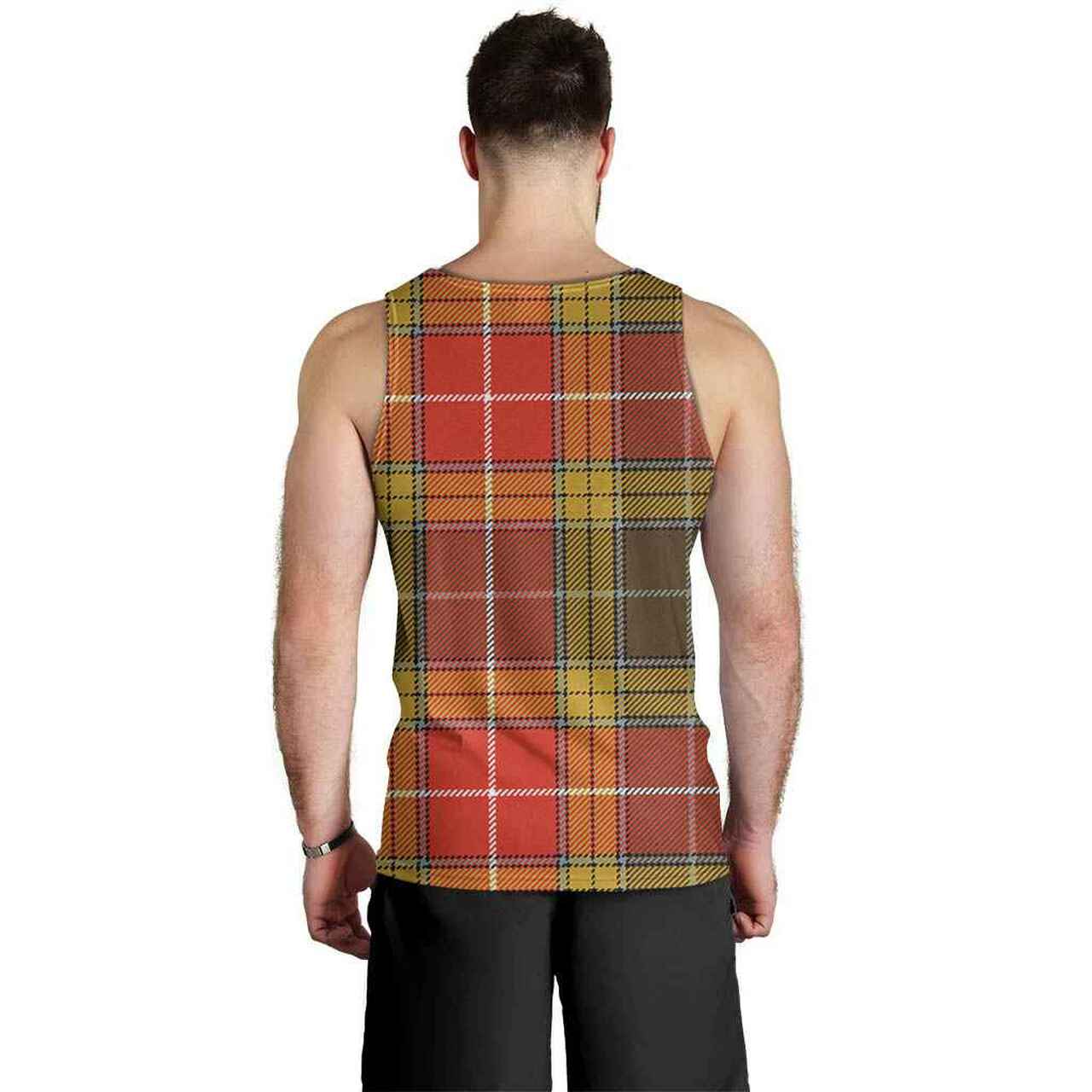 Buchanan Old Set Weathered Tartan Plaid Men Tank Top