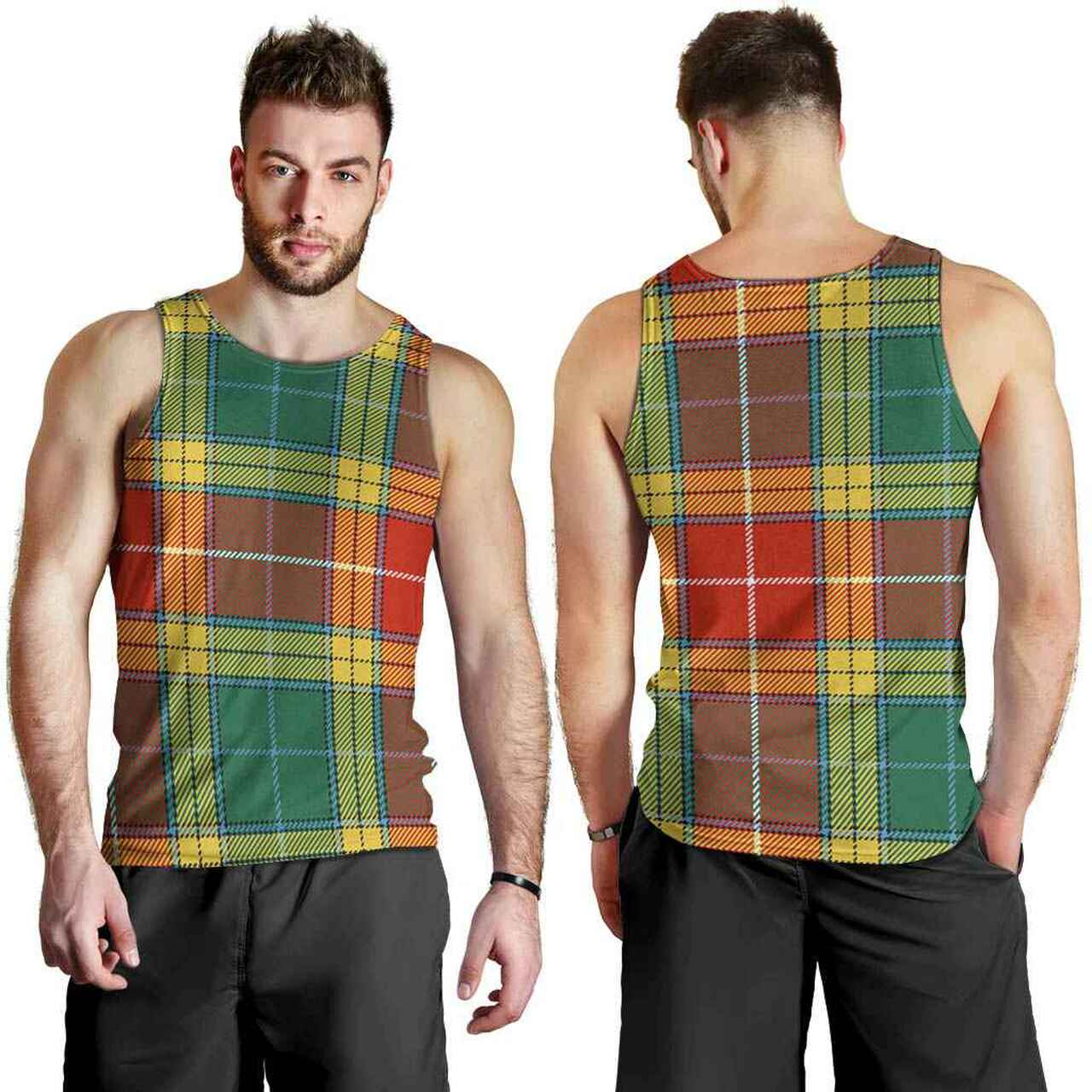 Buchanan Old Sett Tartan Plaid Men Tank Top