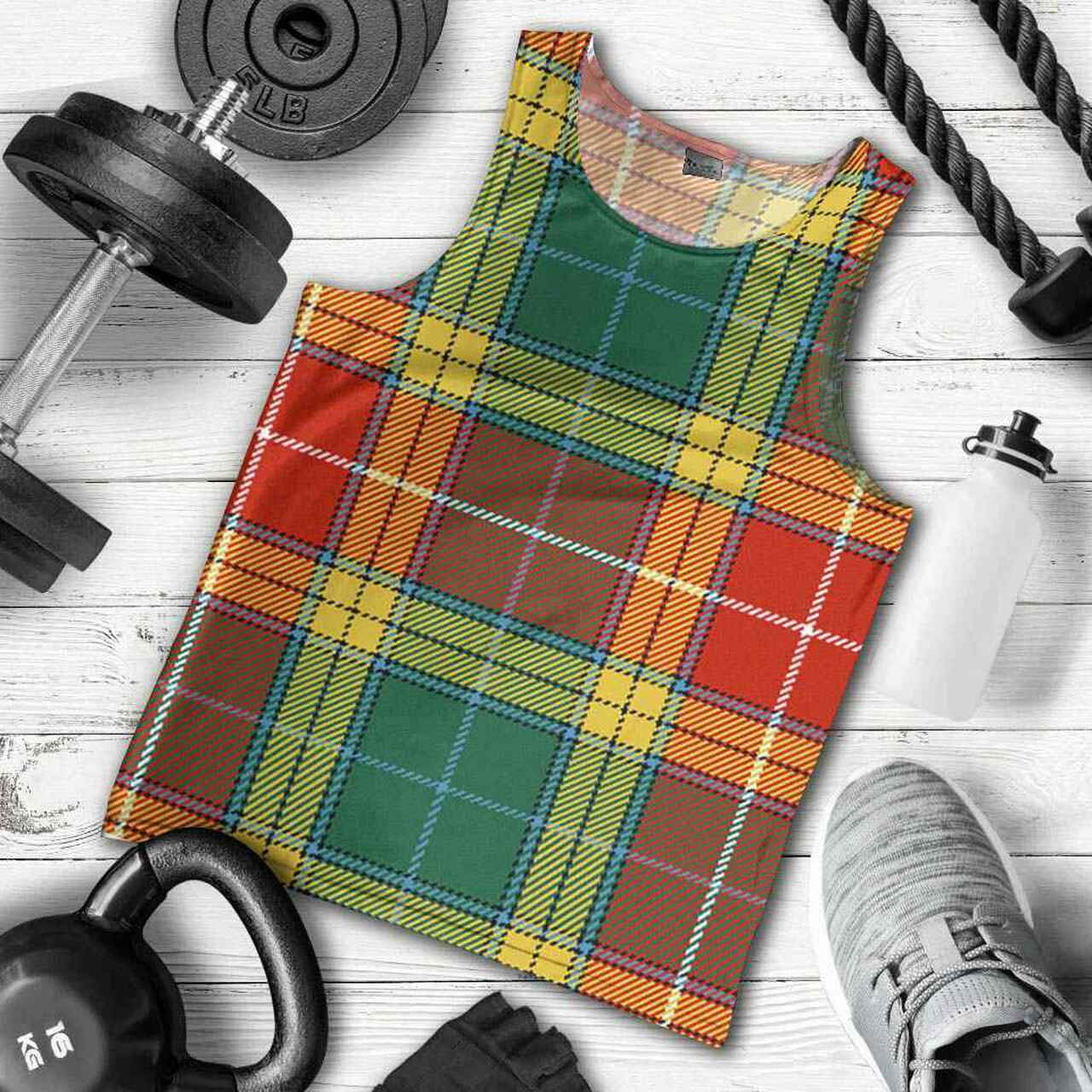 Buchanan Old Sett Tartan Plaid Men Tank Top