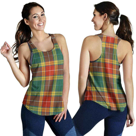 Buchanan Old Sett Tartan Plaid Women Racerback Tank