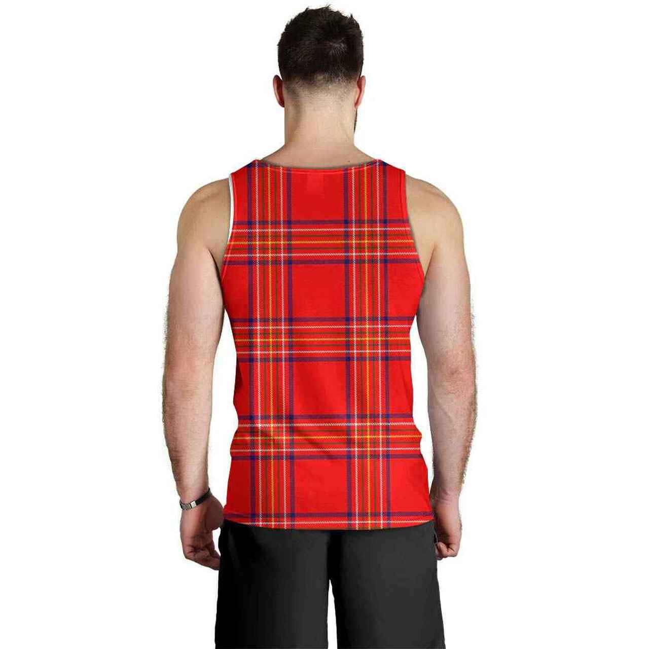 Burnett Tartan Crest Men Tank Top