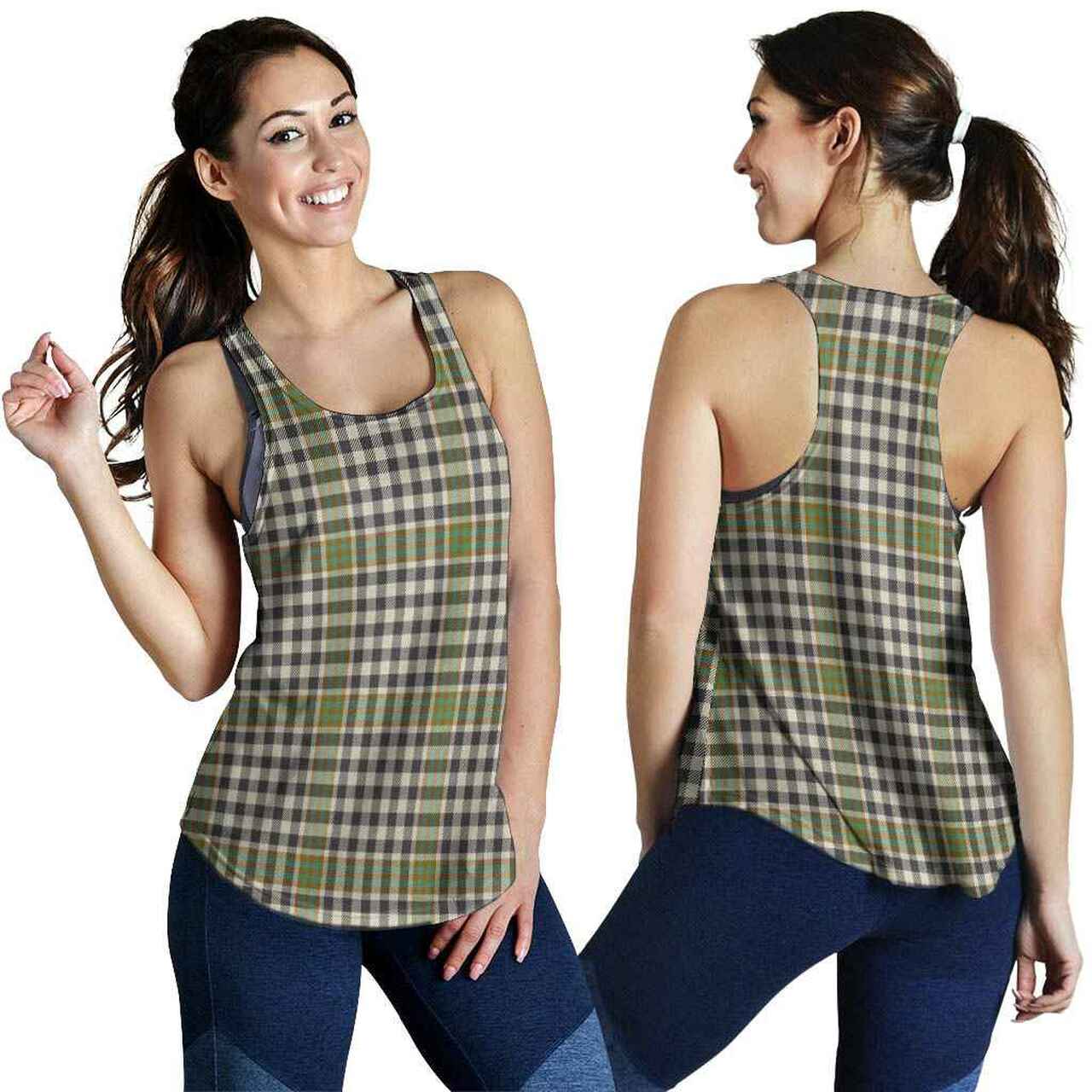Burns Check Tartan Plaid Women Racerback Tank