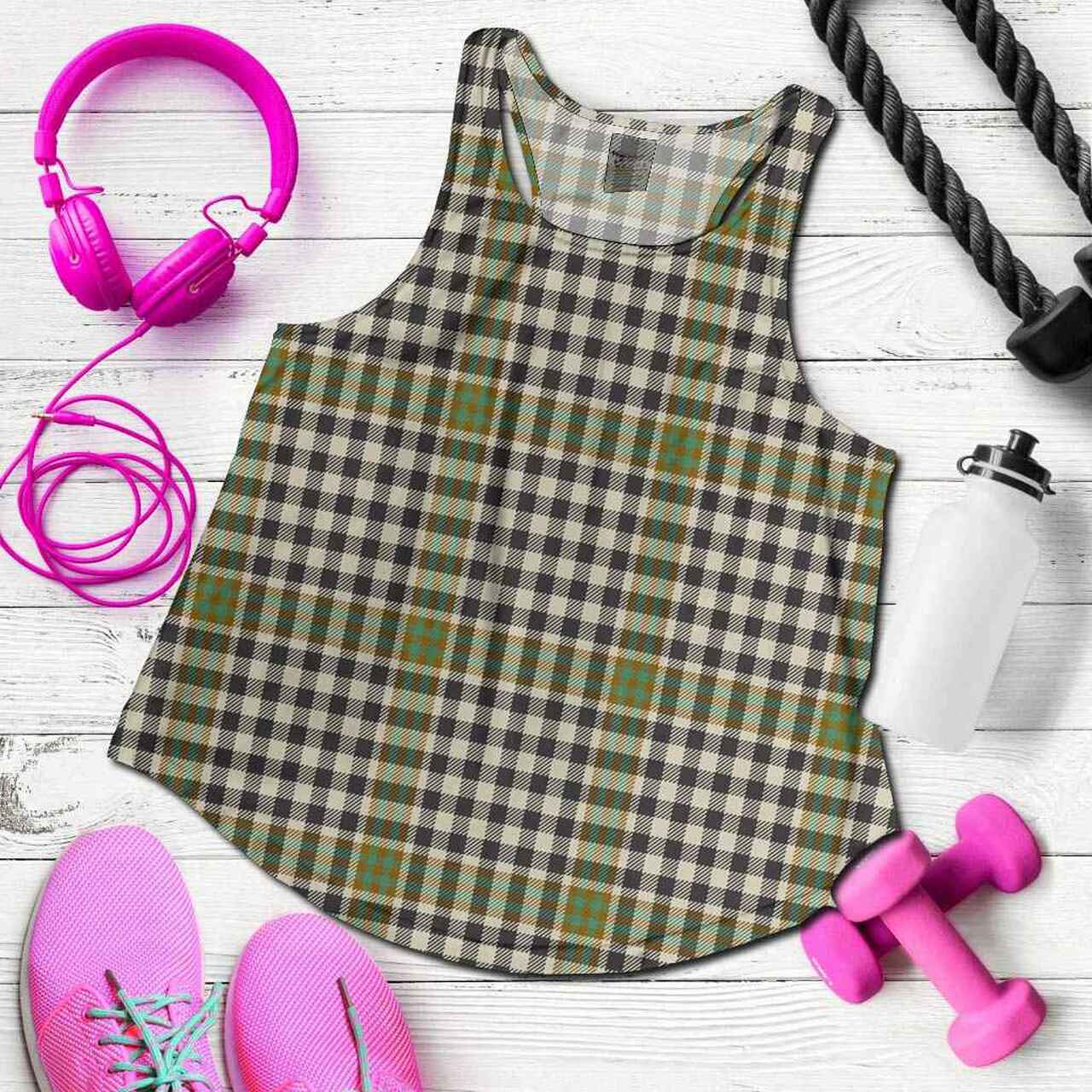Burns Check Tartan Plaid Women Racerback Tank