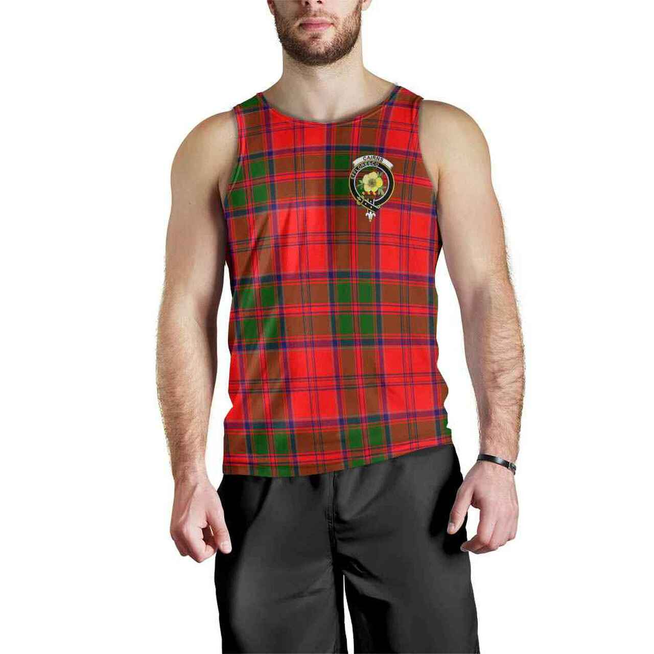 Cairns Tartan Crest Men Tank Top