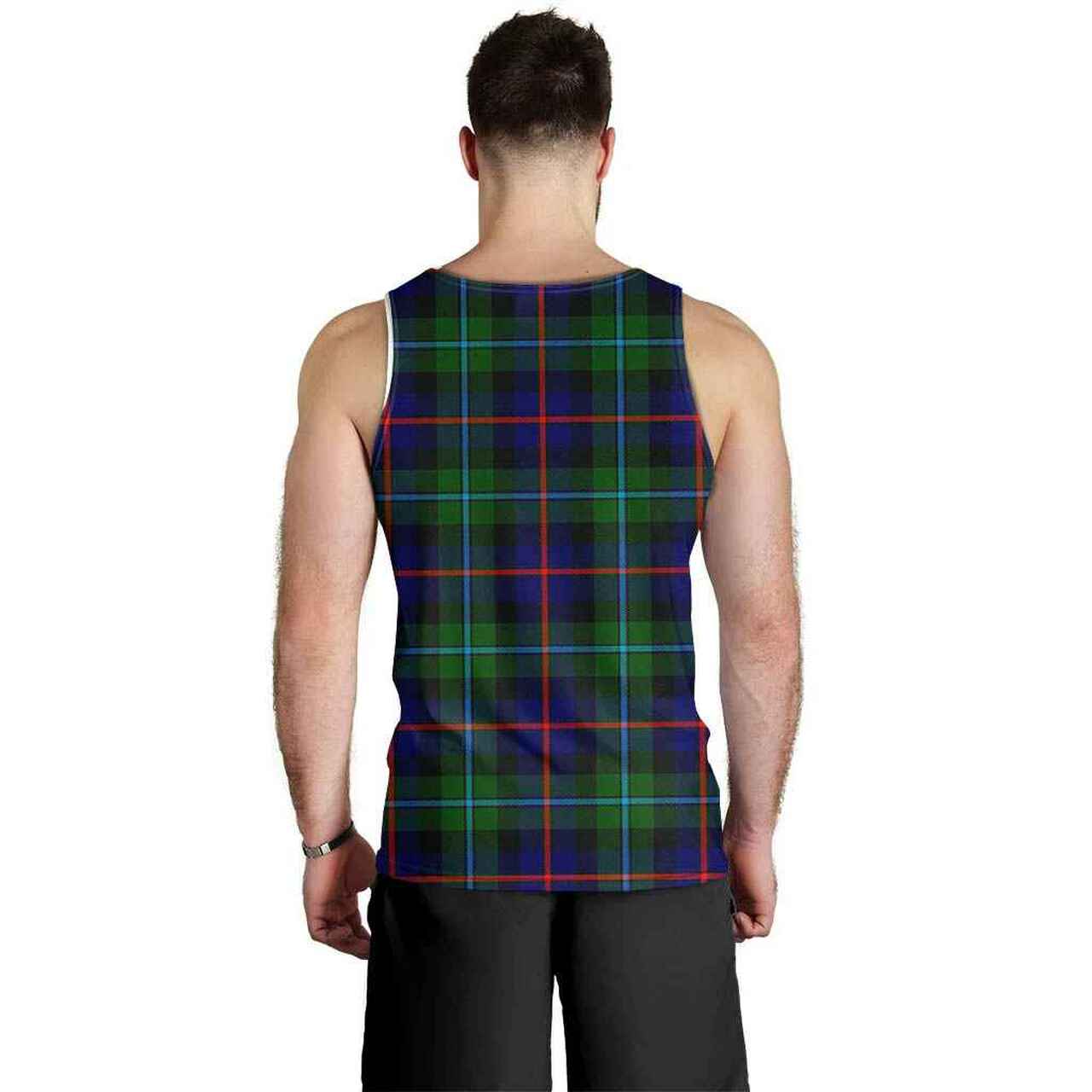 Calder Tartan Crest Men Tank Top