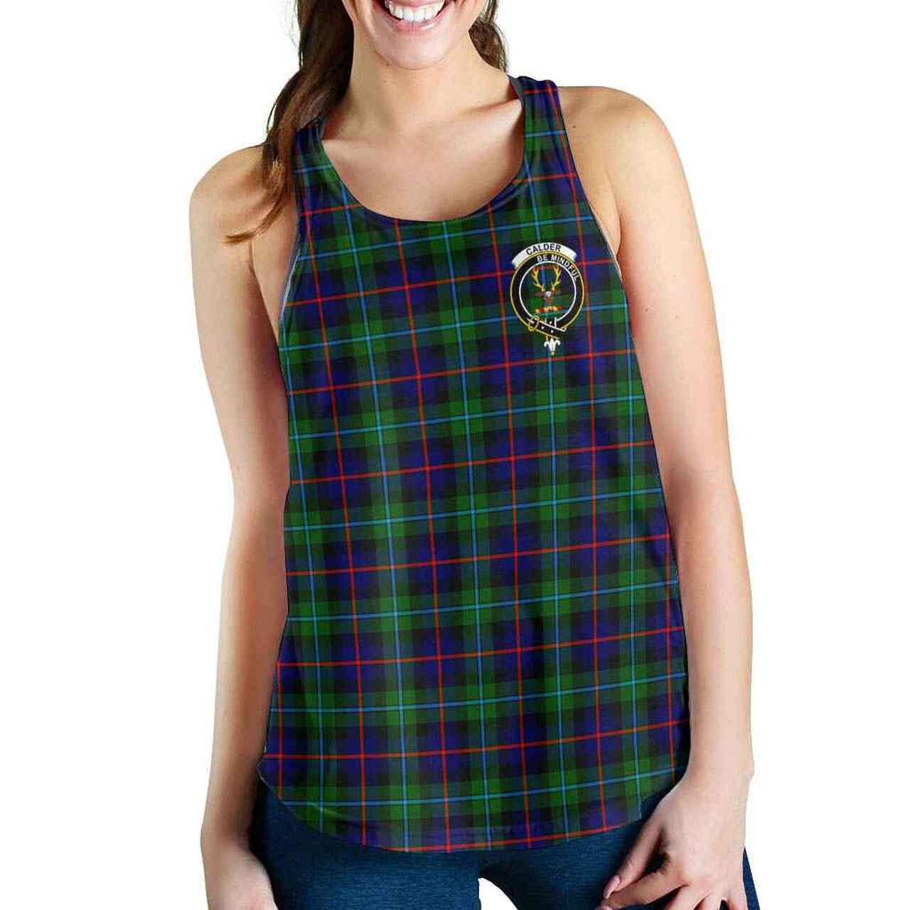 Calder Tartan Crest Women Racerback Tank