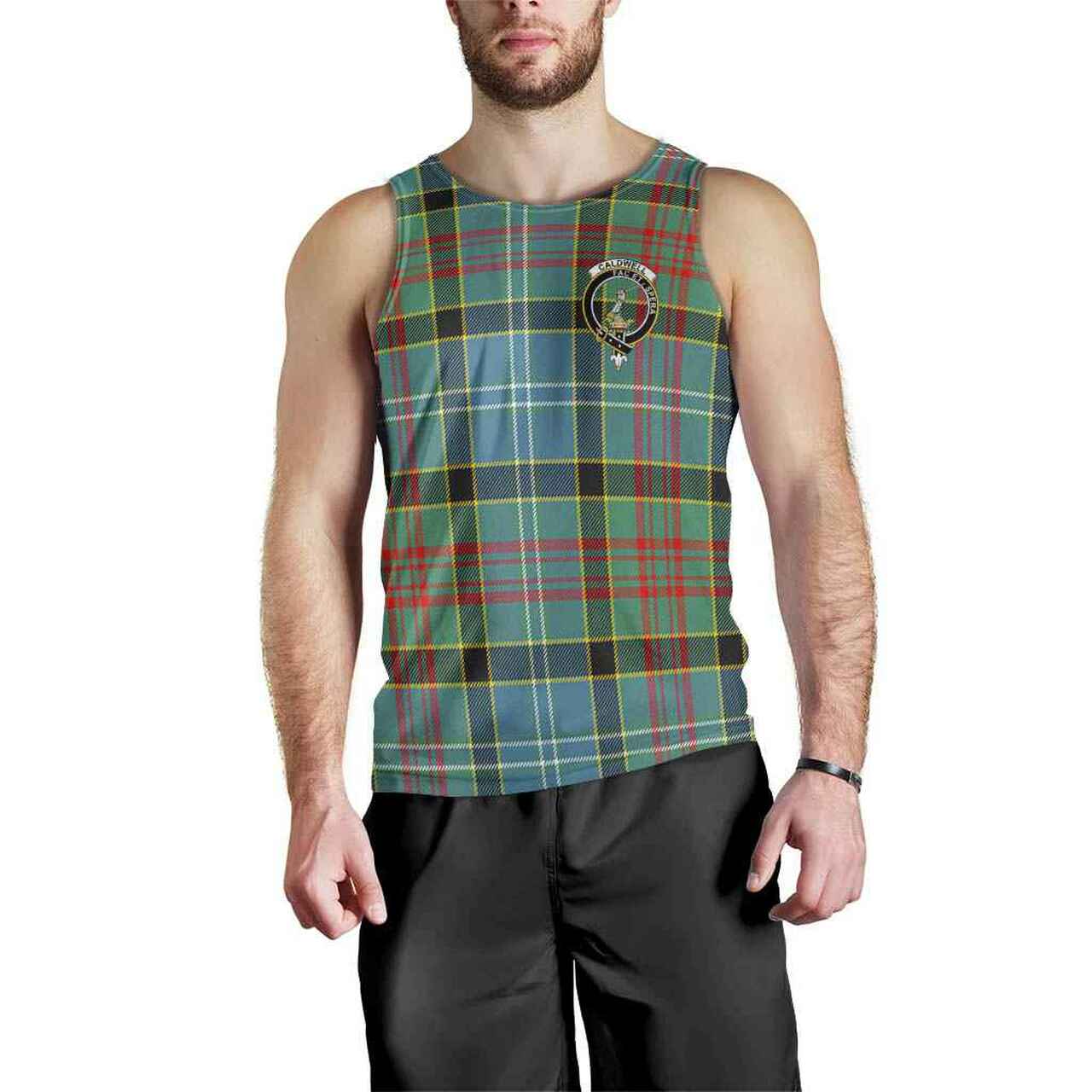 Caldwell Tartan Crest Men Tank Top