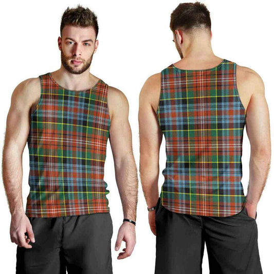 Caledonia Ancient Tartan Plaid Men Tank Top