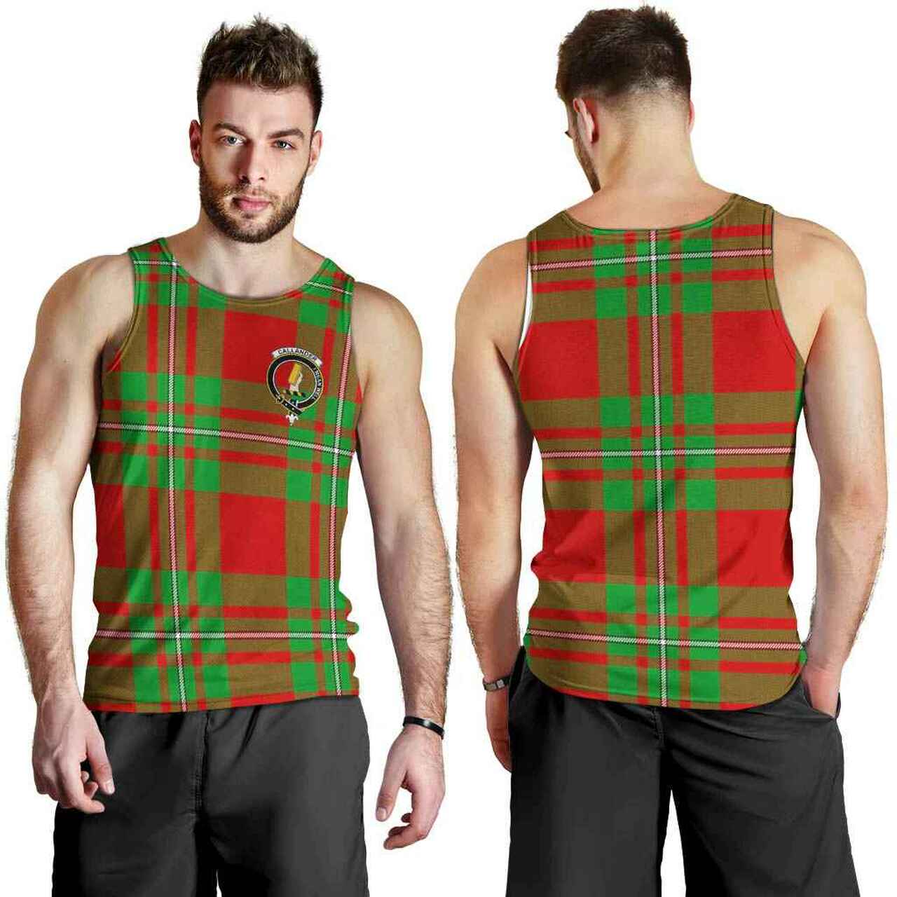 Callander Tartan Crest Men Tank Top