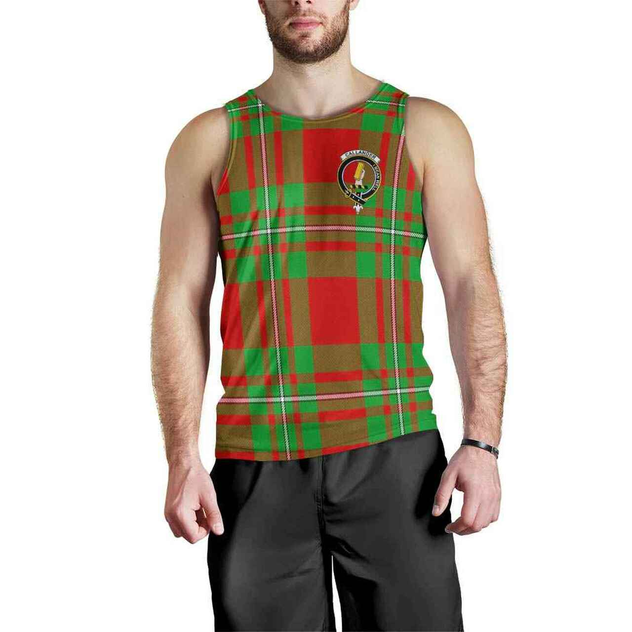 Callander Tartan Crest Men Tank Top