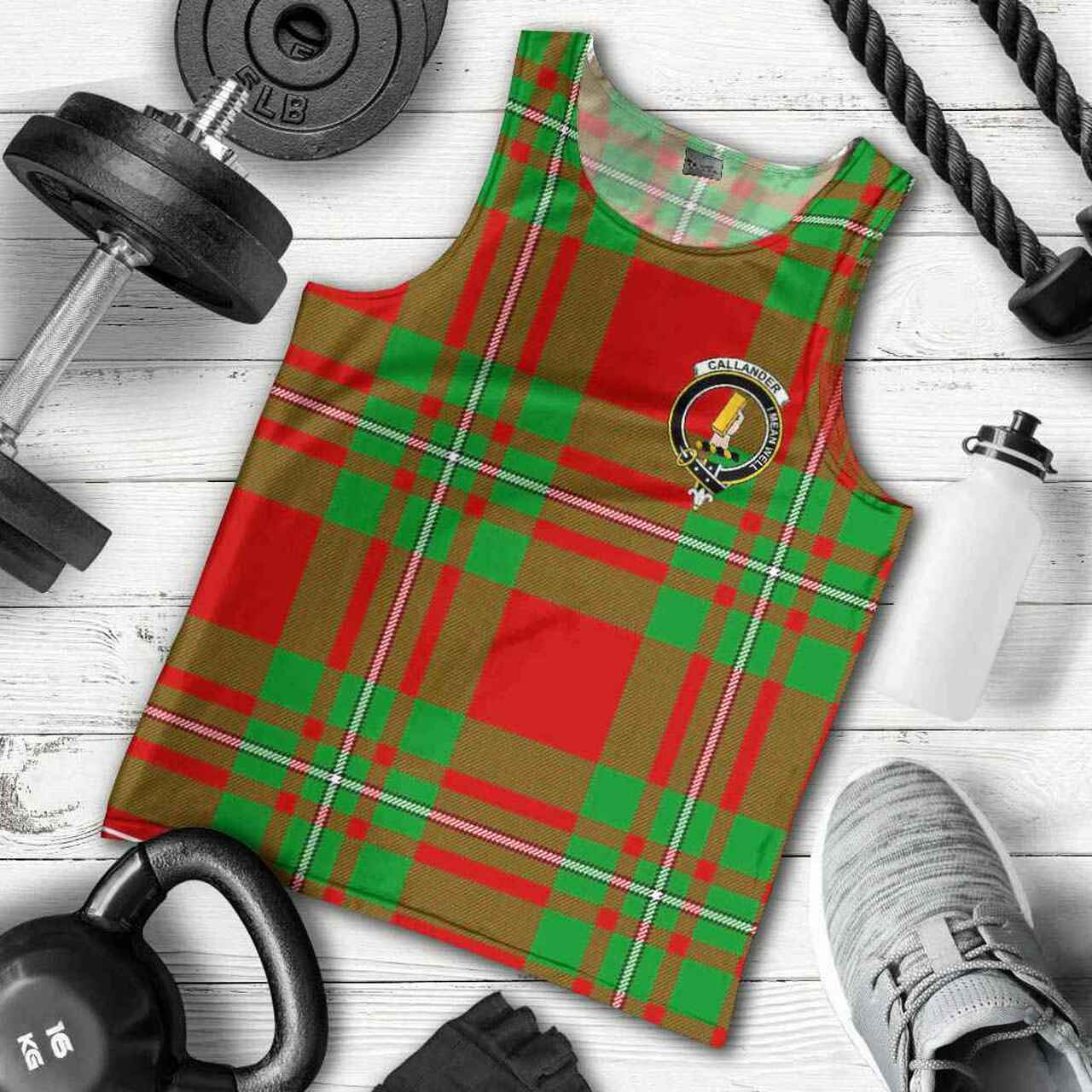 Callander Tartan Crest Men Tank Top