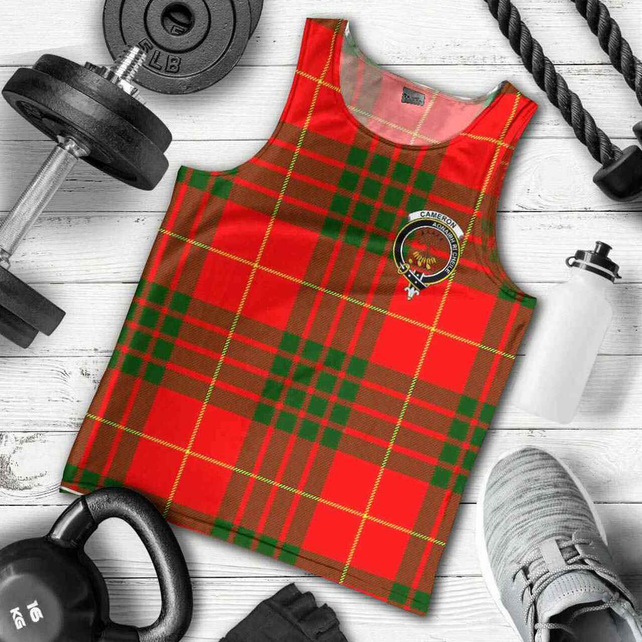 Cameron Tartan Crest Men Tank Top