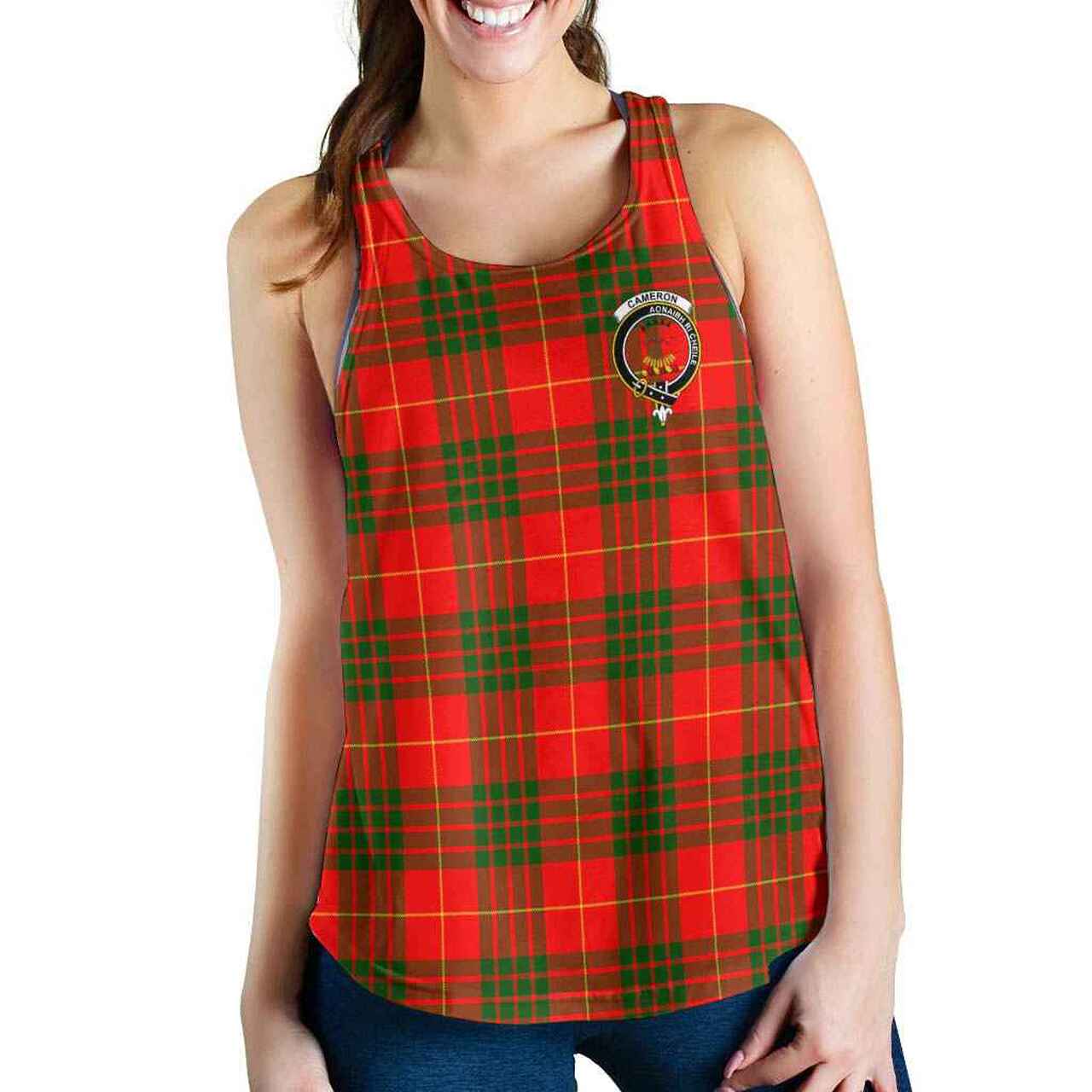 Cameron Tartan Crest Women Racerback Tank