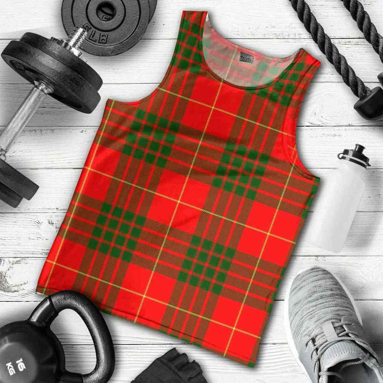 Cameron Modern Tartan Plaid Men Tank Top