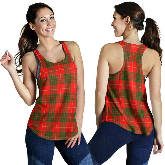 Cameron Modern Tartan Plaid Women Racerback Tank