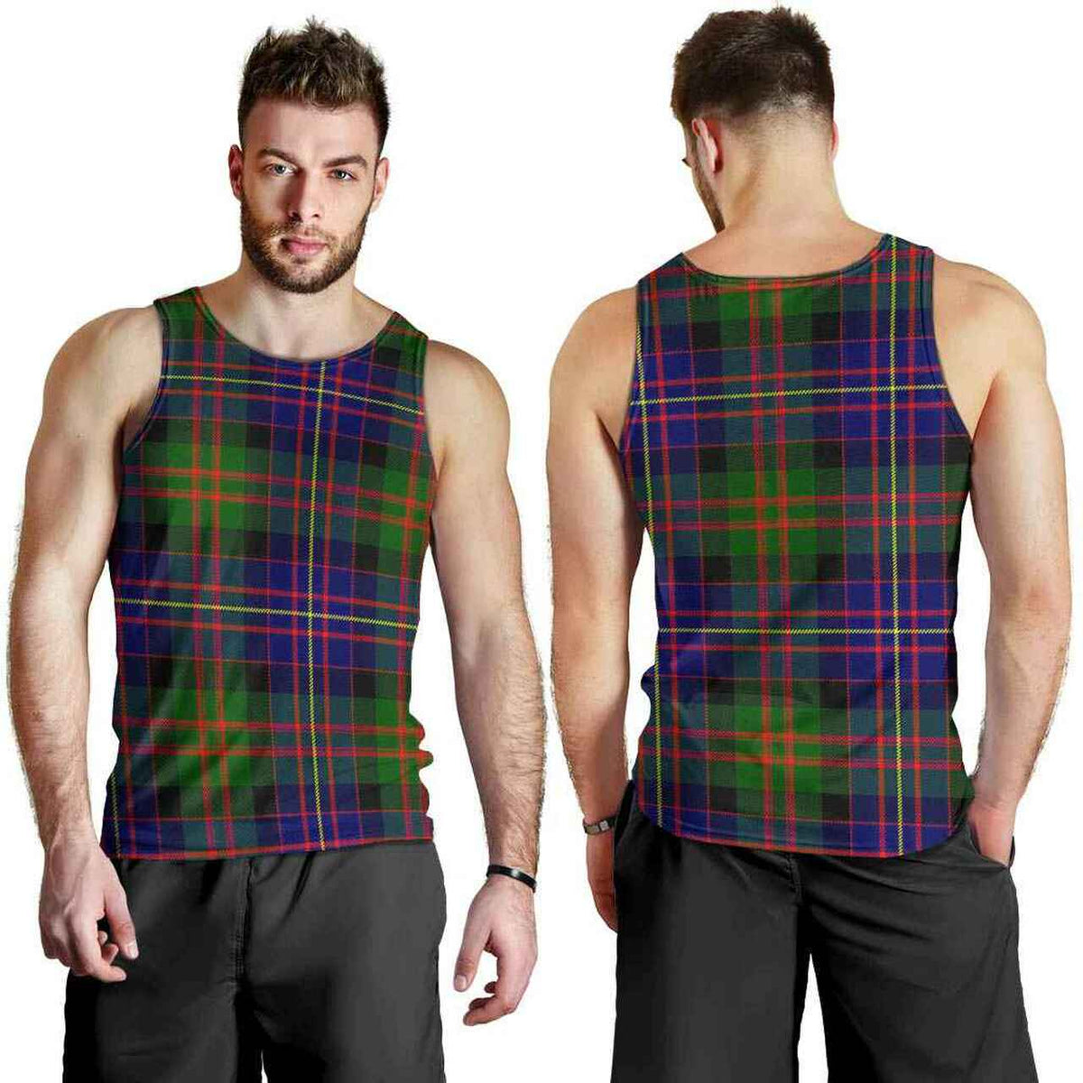 Cameron of Erracht Modern Tartan Plaid Men Tank Top