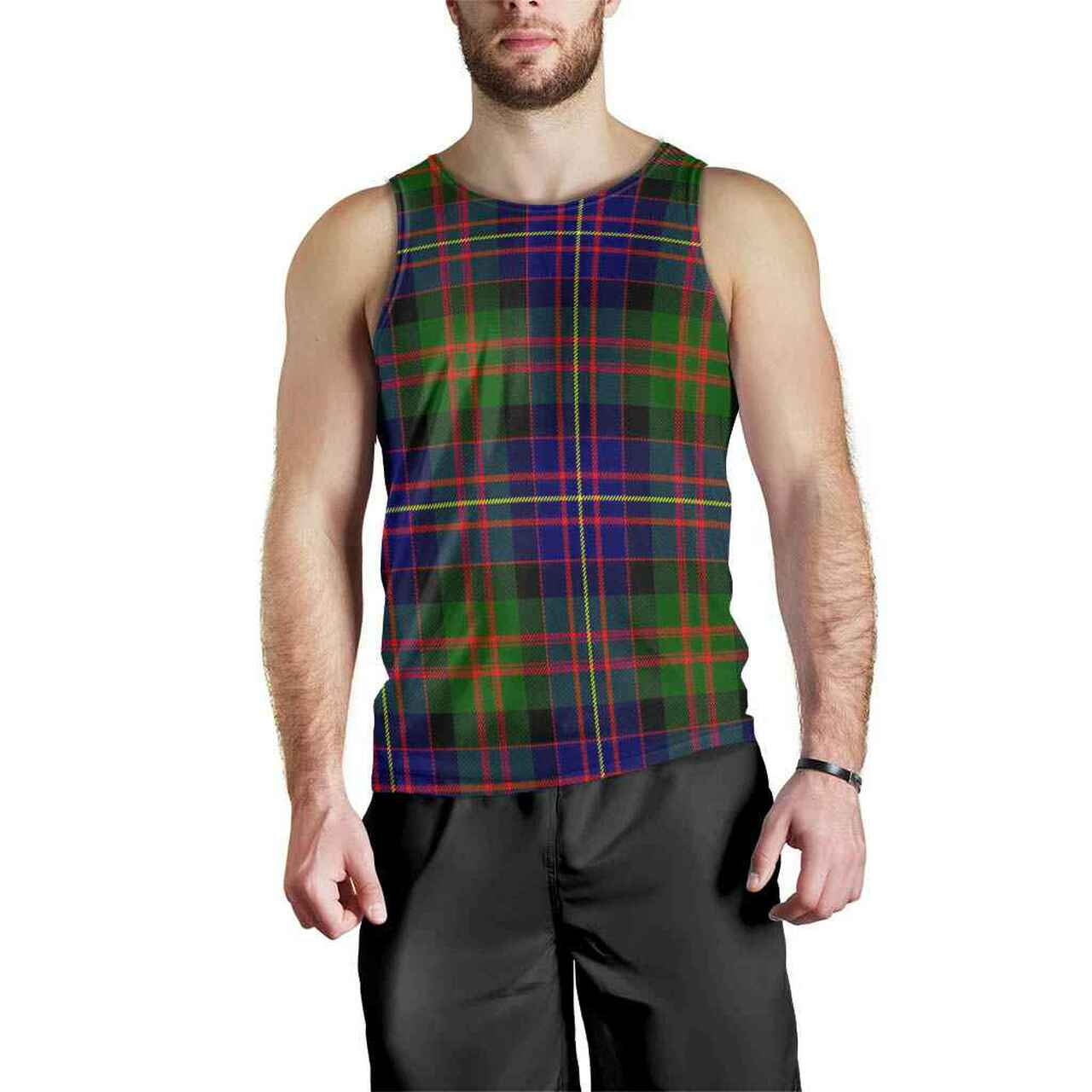 Cameron of Erracht Modern Tartan Plaid Men Tank Top