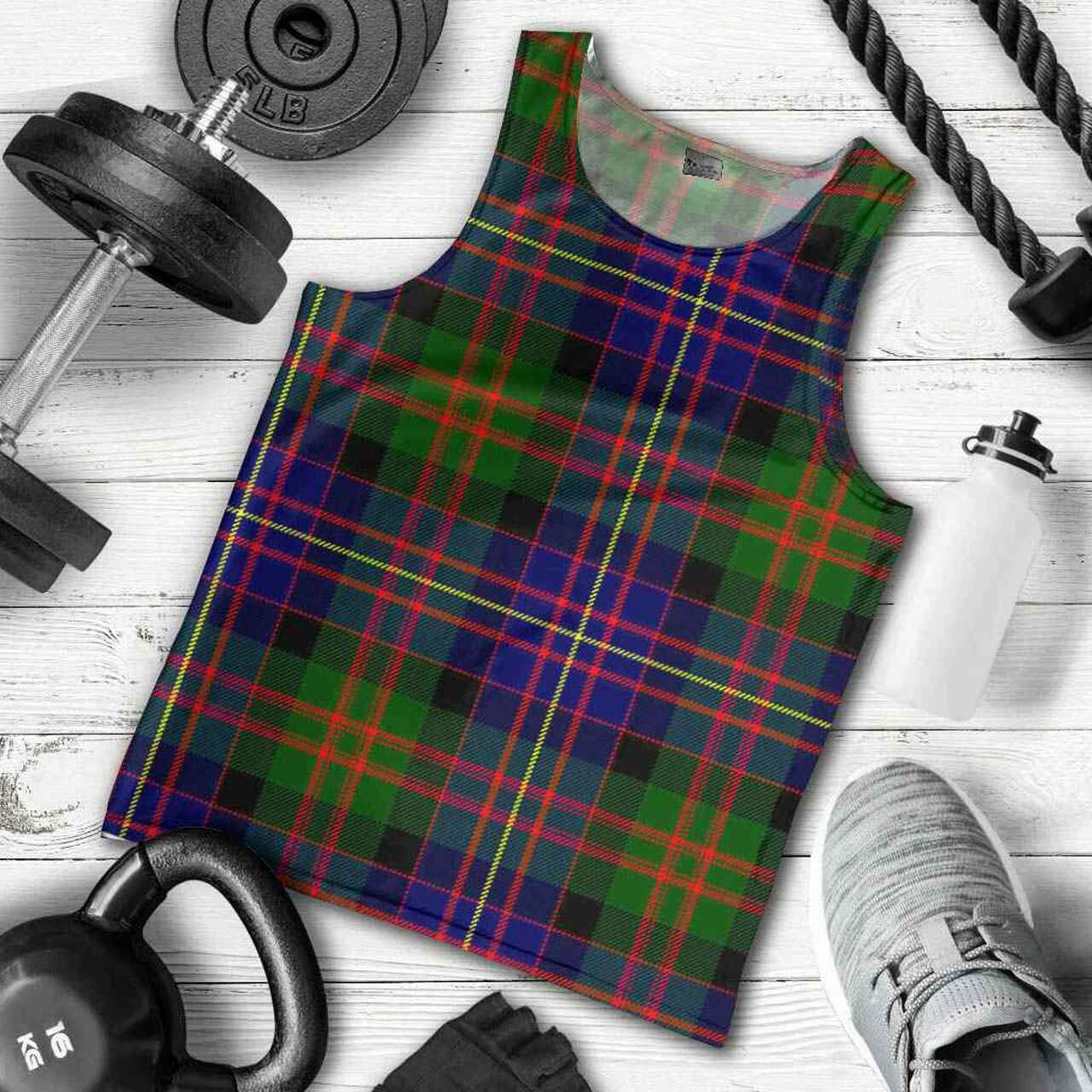 Cameron of Erracht Modern Tartan Plaid Men Tank Top