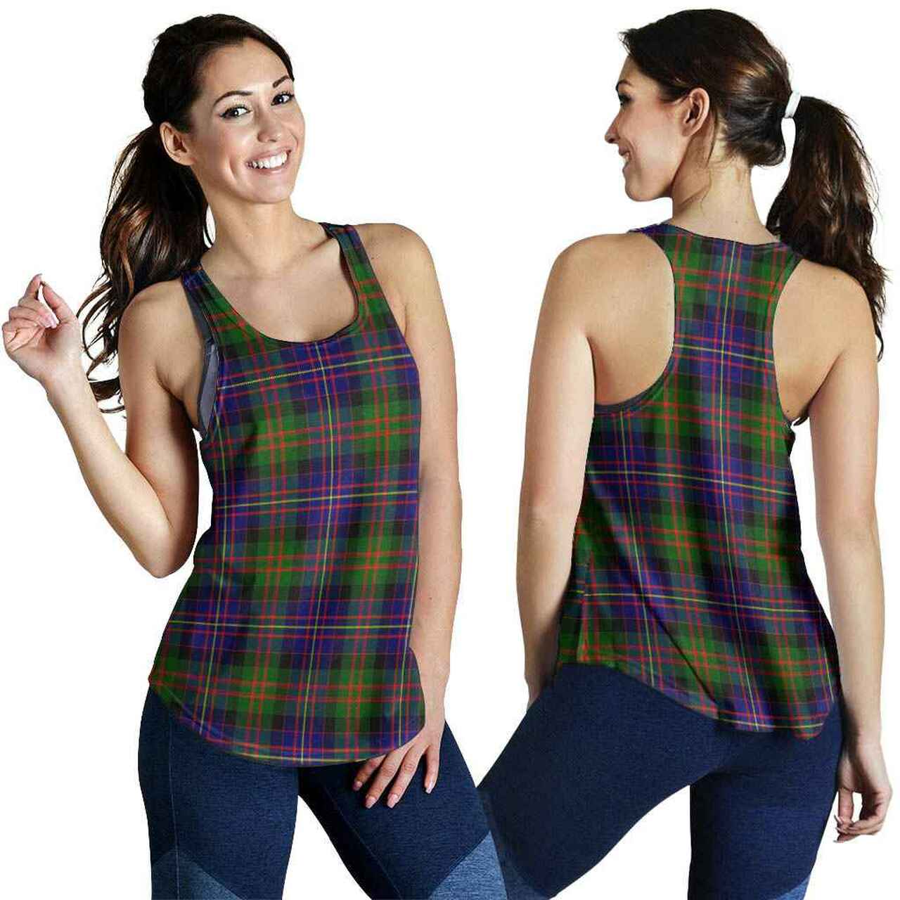 Cameron of Erracht Modern Tartan Plaid Women Racerback Tank