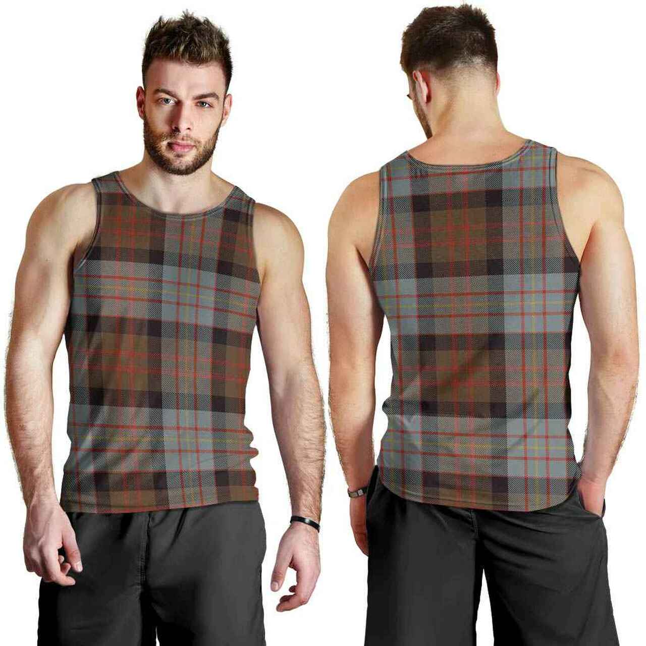 Cameron of Erracht Weathered Tartan Plaid Men Tank Top