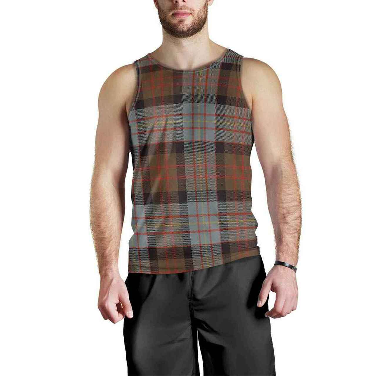 Cameron of Erracht Weathered Tartan Plaid Men Tank Top