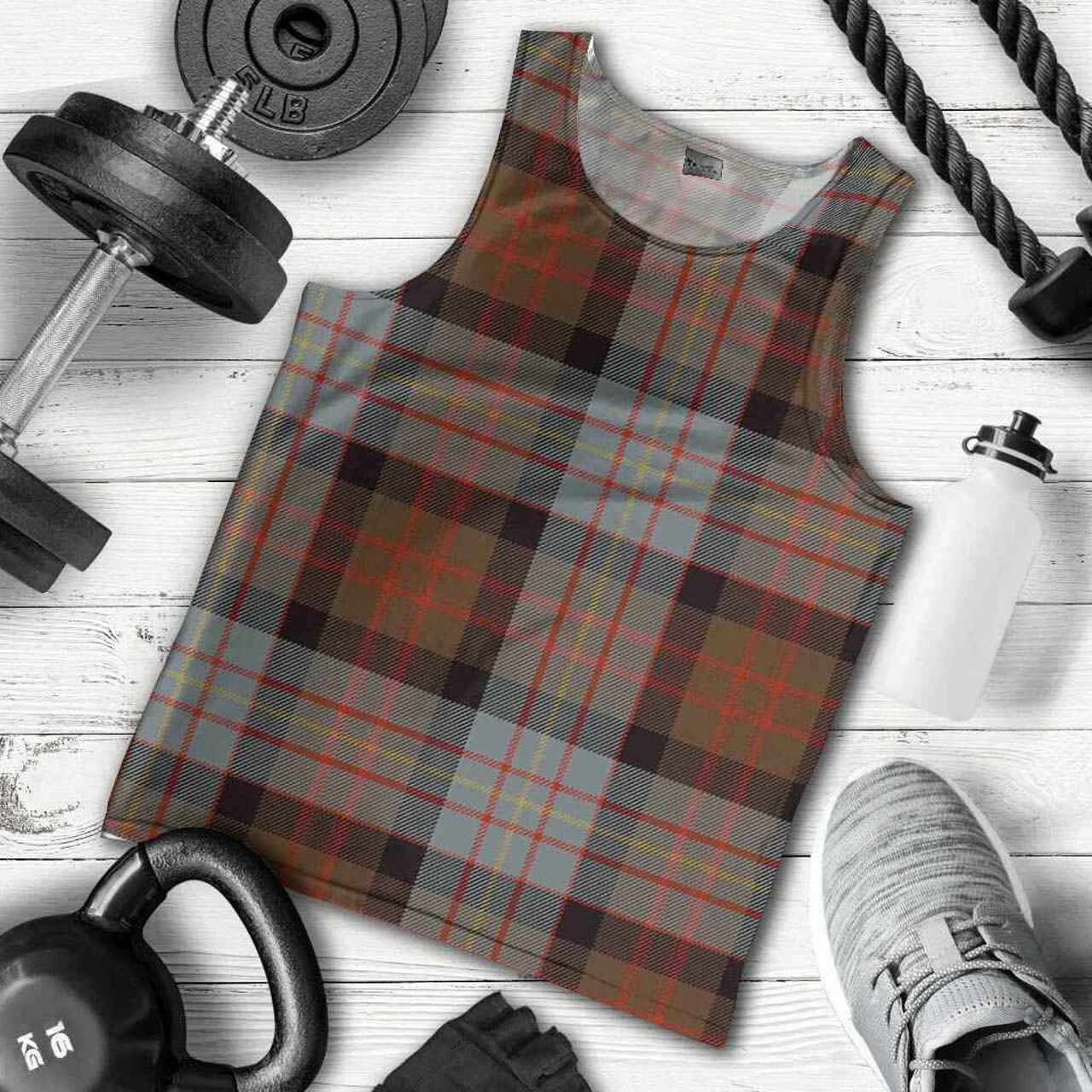 Cameron of Erracht Weathered Tartan Plaid Men Tank Top