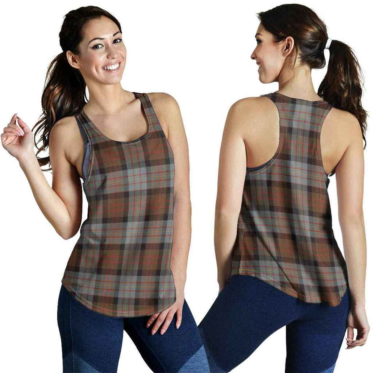 Cameron of Erracht Weathered Tartan Plaid Women Racerback Tank