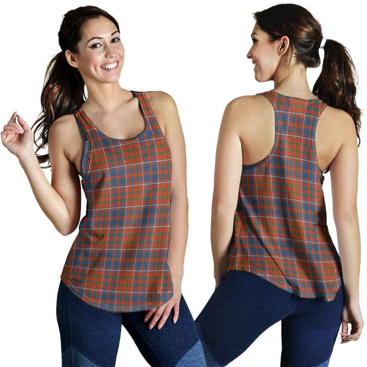 Cameron of Lochiel Ancient Tartan Plaid Women Racerback Tank