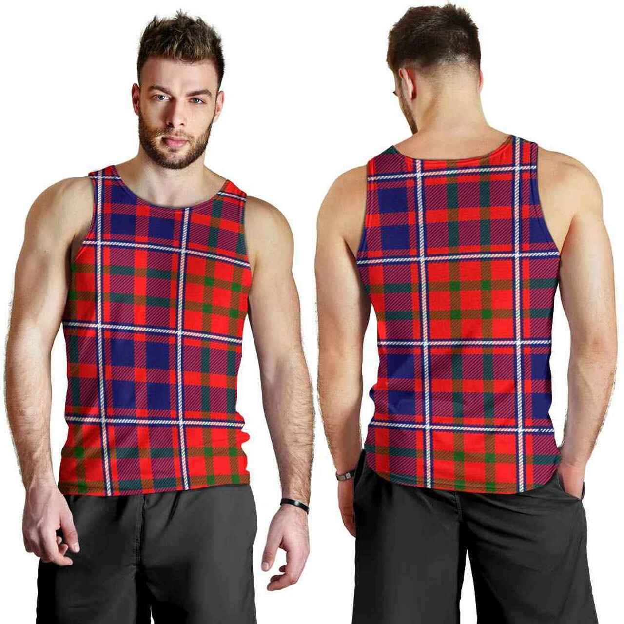 Cameron of Lochiel Modern Tartan Plaid Men Tank Top