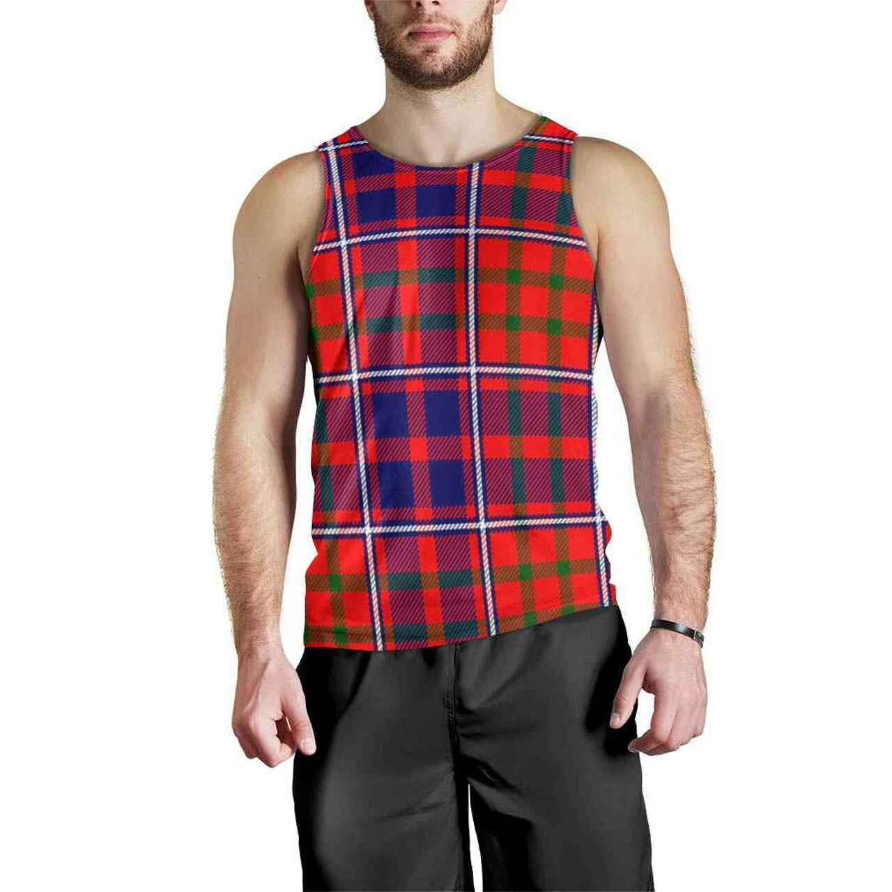 Cameron of Lochiel Modern Tartan Plaid Men Tank Top