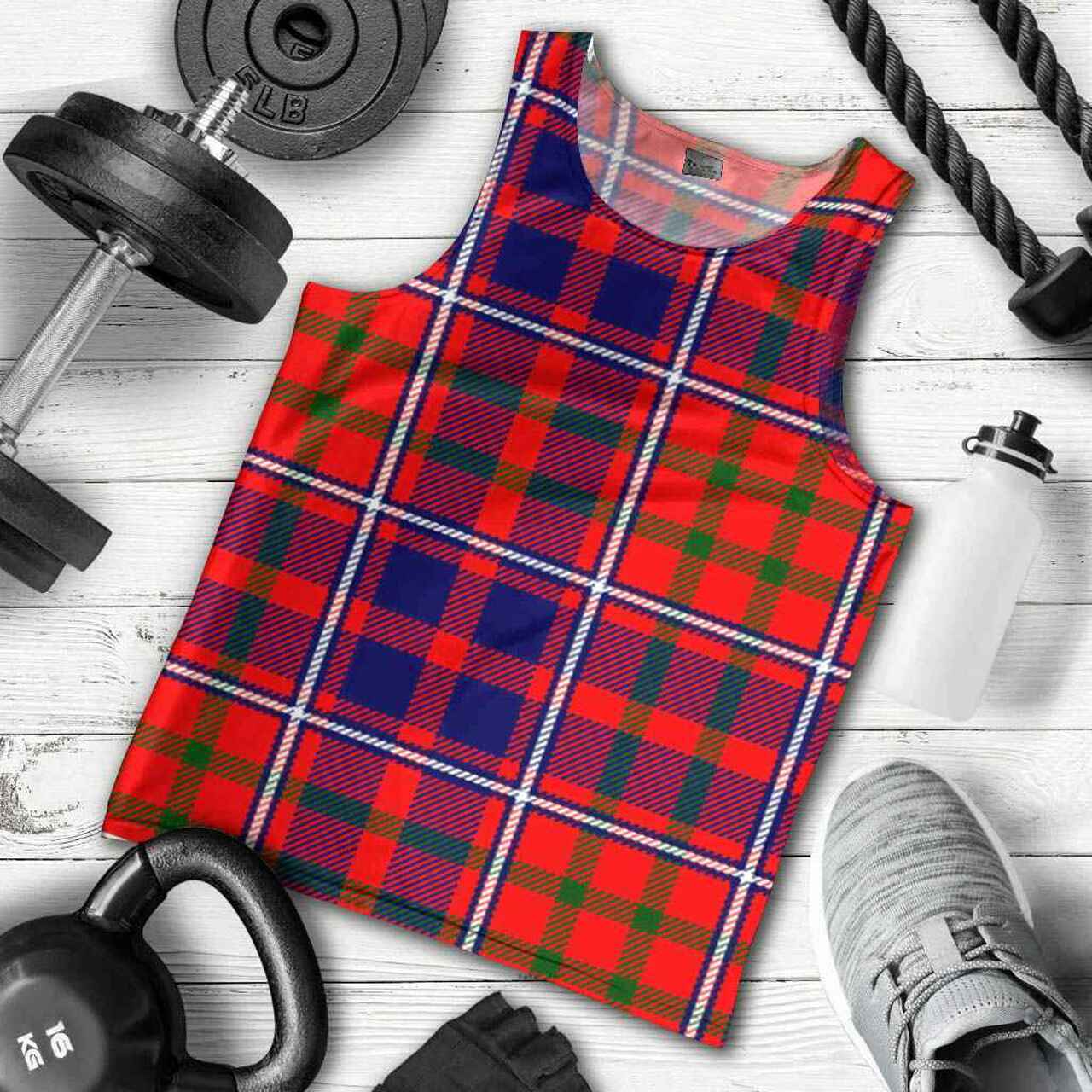 Cameron of Lochiel Modern Tartan Plaid Men Tank Top