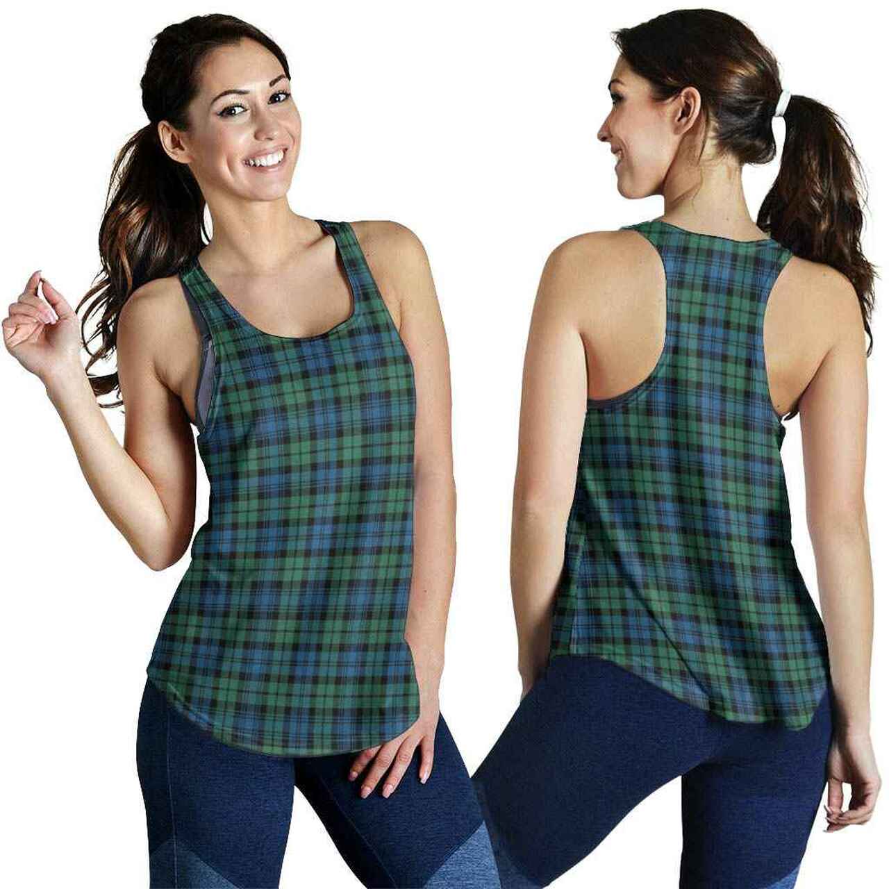 Campbell Ancient 02 Tartan Plaid Women Racerback Tank