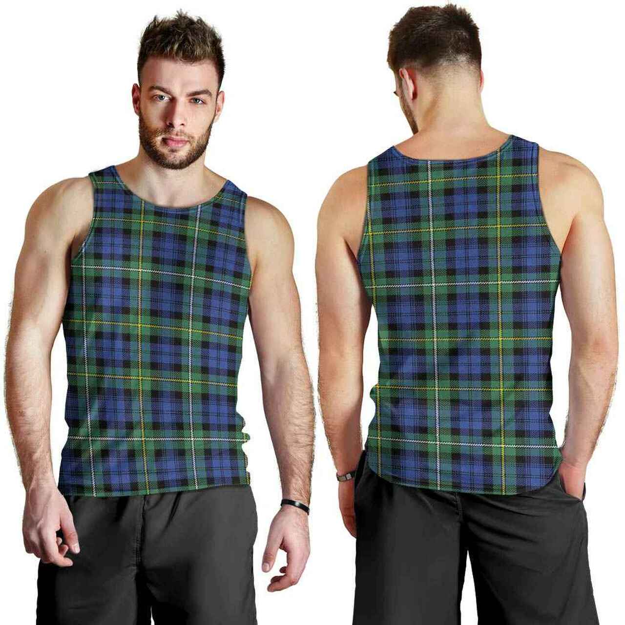 Campbell Argyll Ancient Tartan Plaid Men Tank Top