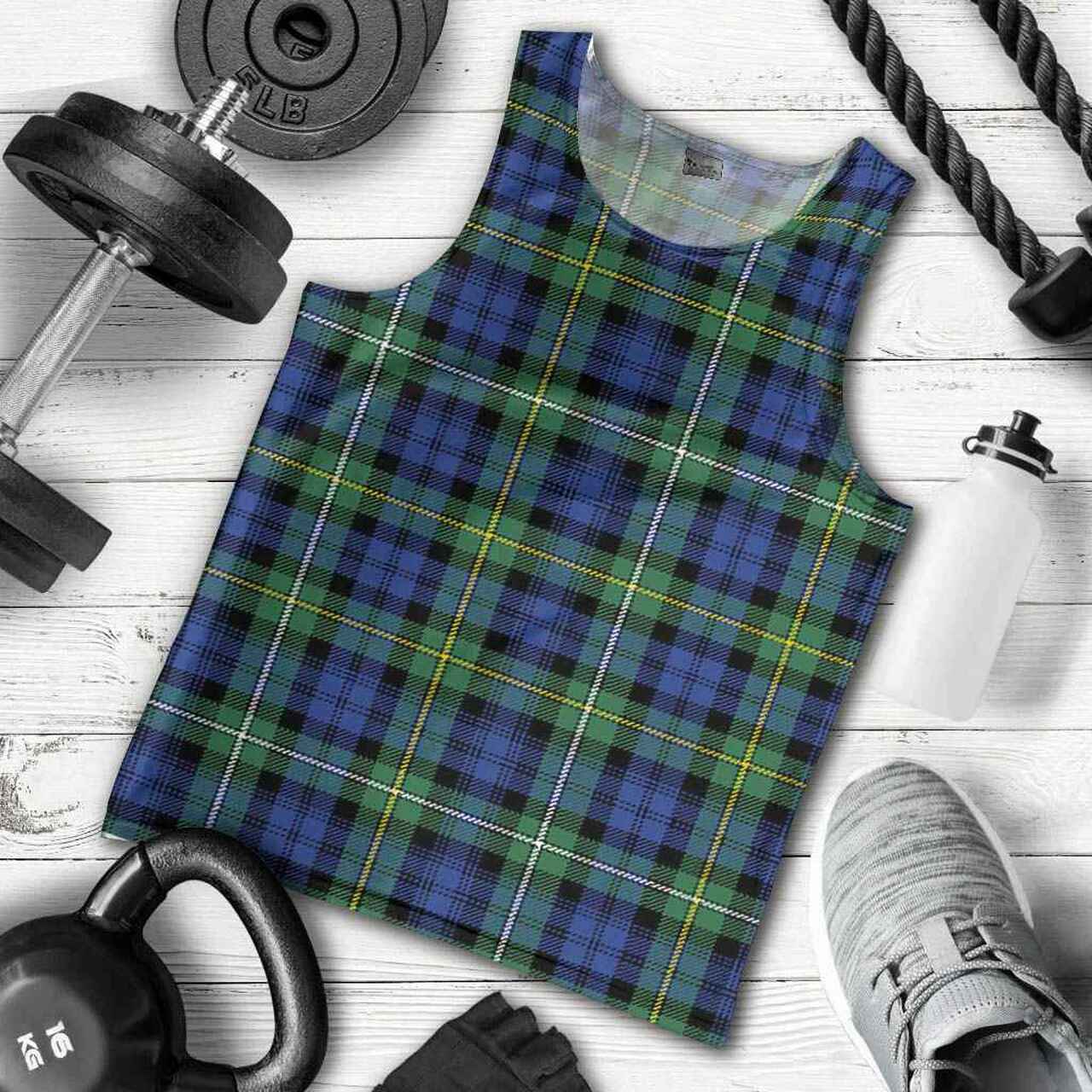 Campbell Argyll Ancient Tartan Plaid Men Tank Top