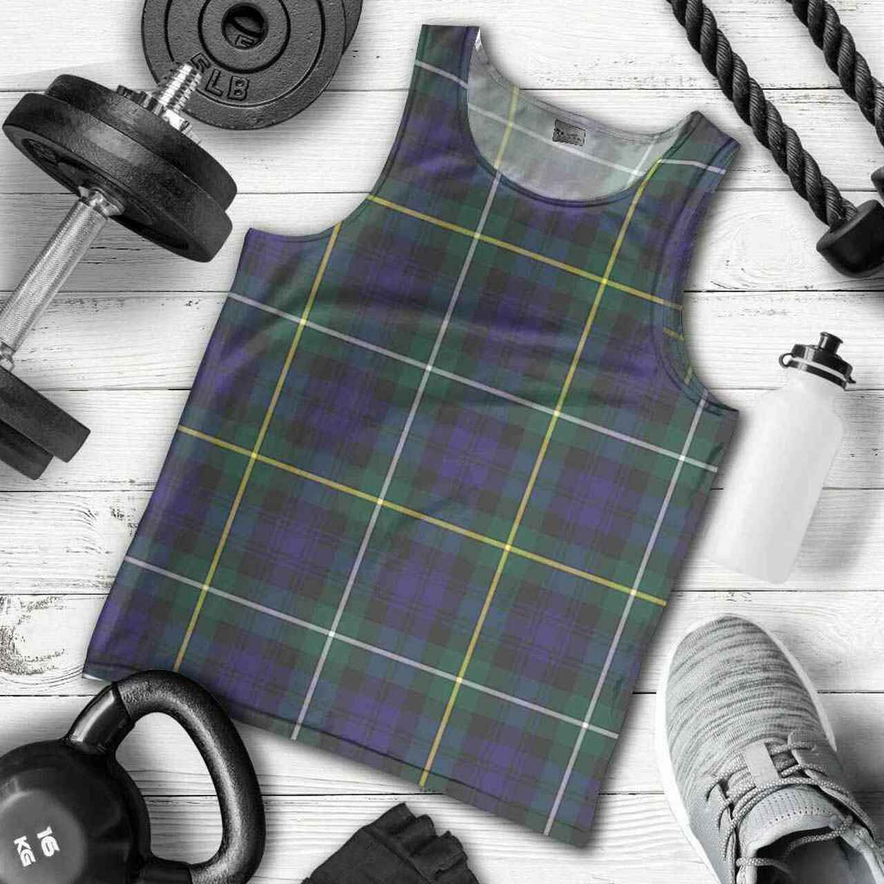 Campbell Argyll Modern Tartan Plaid Men Tank Top