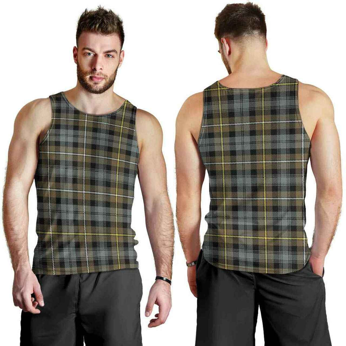 Campbell Argyll Weathered Tartan Plaid Men Tank Top