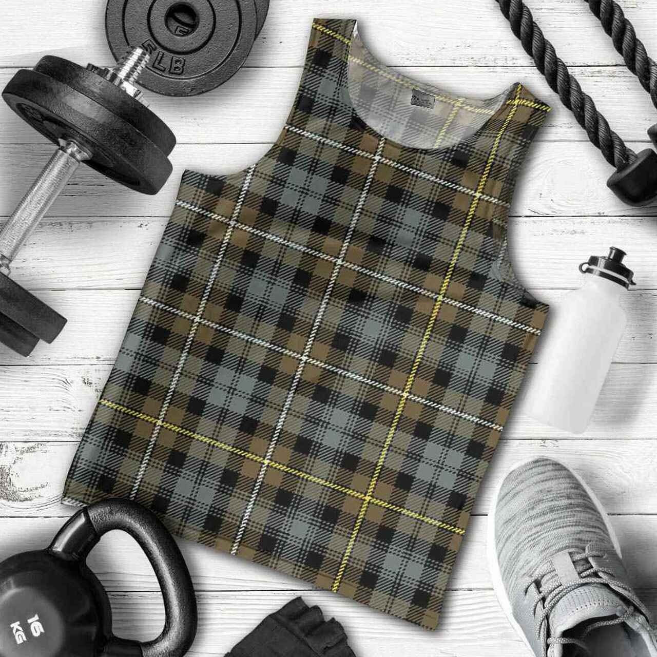 Campbell Argyll Weathered Tartan Plaid Men Tank Top