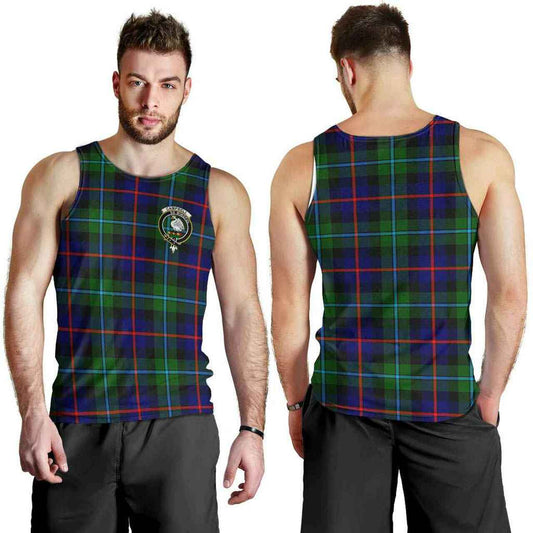 Campbell Tartan Crest Men Tank Top