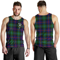 Campbell Tartan Crest Men Tank Top