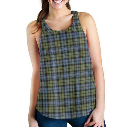 Campbell Faded Tartan Plaid Women Racerback Tank