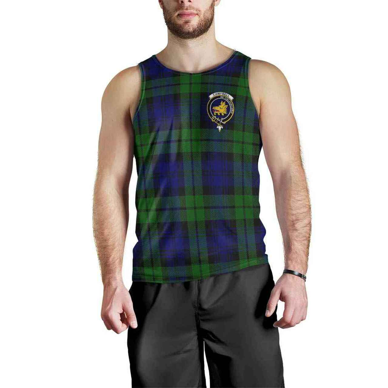 Campbell of Breadalbane Tartan Crest Men Tank Top