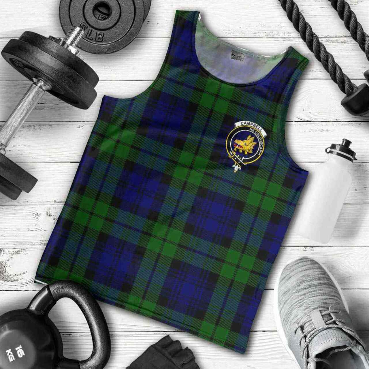 Campbell of Breadalbane Tartan Crest Men Tank Top