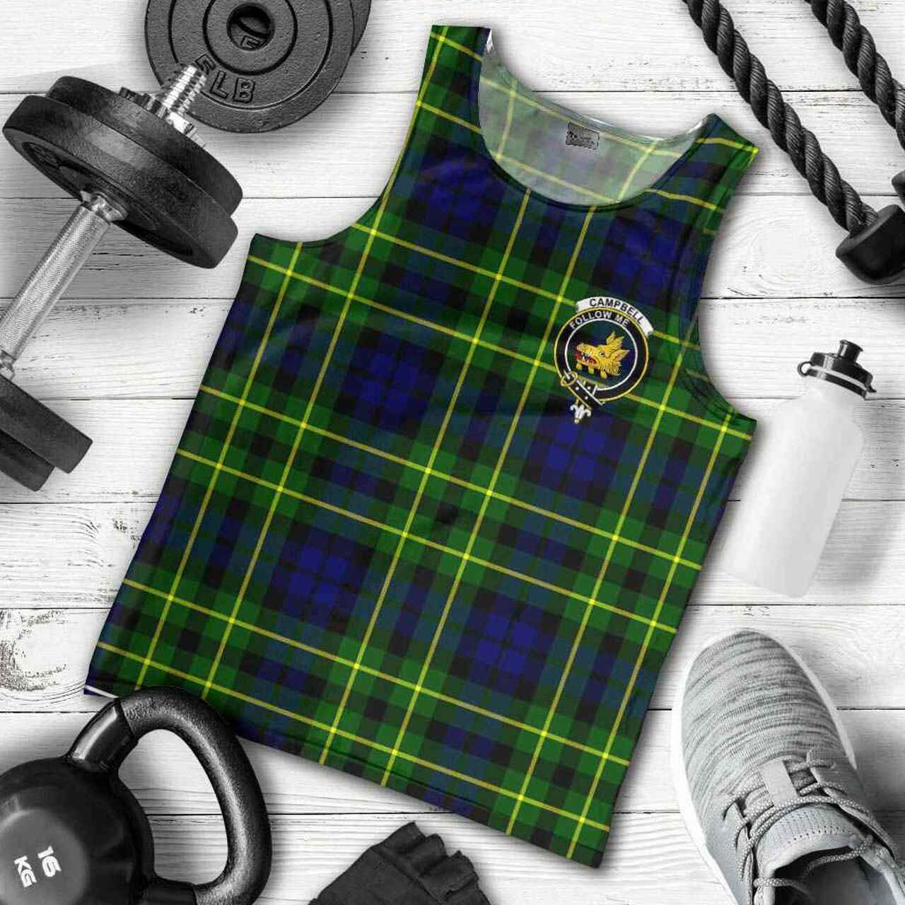 Campbell of Cawdor Tartan Crest Men Tank Top