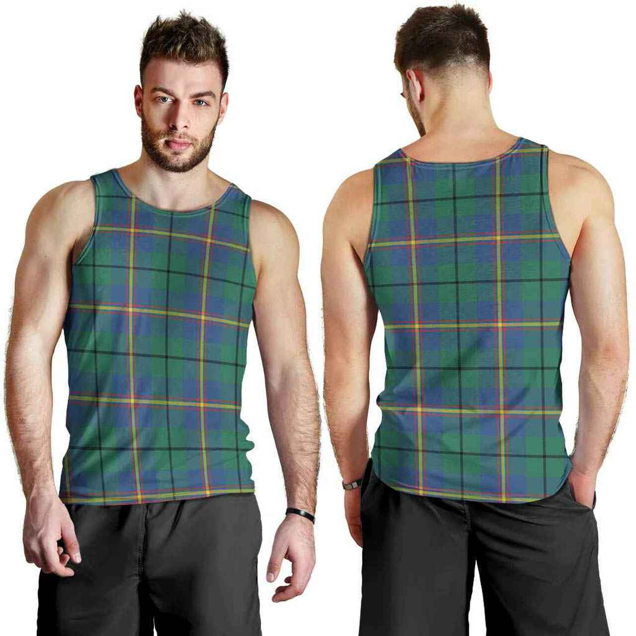 Carmichael Ancient Tartan Plaid Men Tank Top