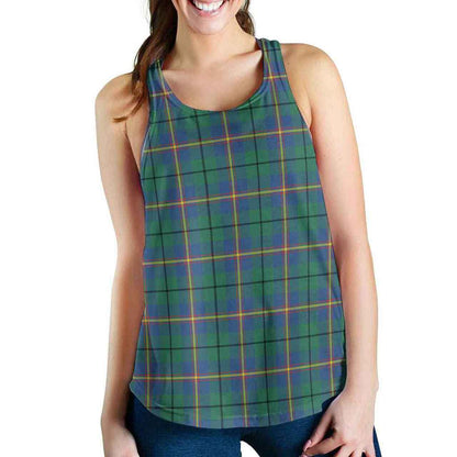 Carmichael Ancient Tartan Plaid Women Racerback Tank