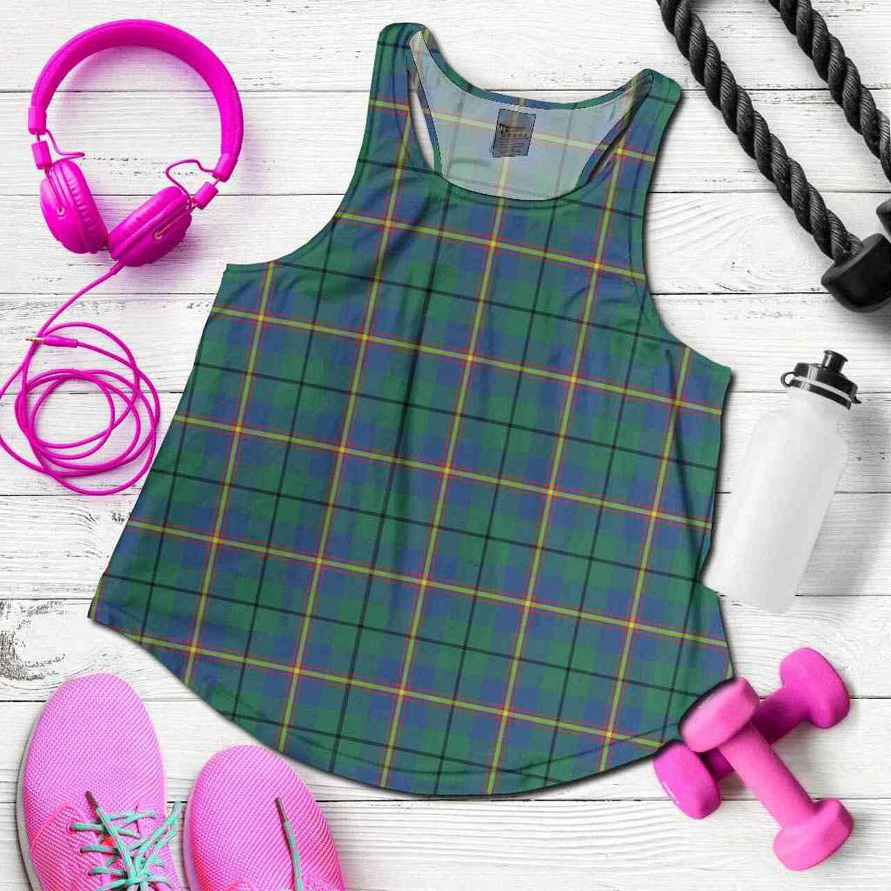 Carmichael Ancient Tartan Plaid Women Racerback Tank